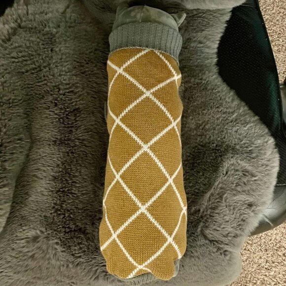 Fashion Khaki and Grey Pet Sweater for Cats or Dogs NWT - Picture 3 of 7